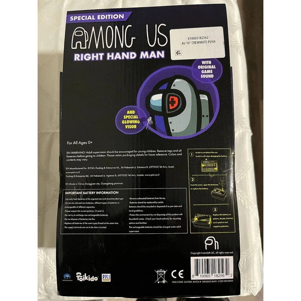 Among Us Right Hand Man Plush with Original Sound and Glowing Visor